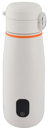 Vvikizy Hervidor Eléctrico de Viaje, Acero Inoxidable 316, Calefacción Inalámbrica Recargable por USB, Caldera de Agua Caliente Portátil de 350 Ml con Aislamiento Térmico, para Camping