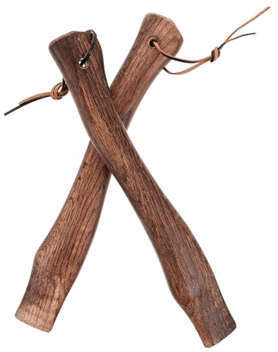 NUOBESTY 2 Stück Ergonomische Holzaxtstiele Ersatzgriff mit Rutschfestem Design für Feuerbeil und Outdoor Werkzeug für Heimwerker und Camping