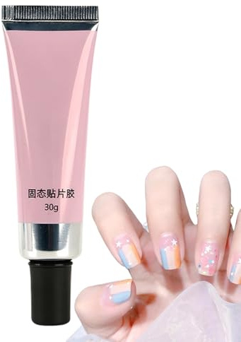 Fester Nagelkleber, 30 g klarer Nagelgel-Kleber, langlebiger Nagelhautkleber zum Aufdrücken, robuster, superstarker UV-Gel-Kleber für Acrylnägel, Pflegewerkzeug, Acryl-Nagelhaut für den - und Salo