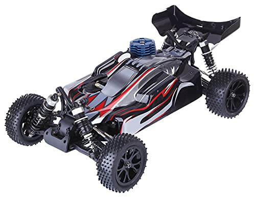 ToyGhillied VRX RH1006 Nitro RC Auto 1/10 4WD, 2.4G Verbrennermotor Off-Road Buggy mit Force.18 Motor, 80cc Tank, High-Speed Geländewagen für Erwachsene, RTR Schwarz