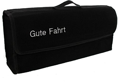 PETEX 48010004 Kofferraumtasche mit Klett und Druckknopf, schwarz, 50 x 14 x 21 cm