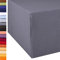 aqua-textil Exclusiv Spannbettlaken 180x200-200x220 cm dunkel grau Jersey Baumwolle 230g/qm Spannbetttuch Elastan Laken