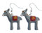 Miniblings Esel Ohrringe Hänger Maultier grau Kinder Pferd 3D Mädchen Eselchen - Handmade Modeschmuck I Ohrhänger Ohrschmuck versilbert