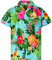 King Kameha Funky-Hawaii-Hemd, Herren, Kurzarm, Pineapple, Türkis, XXL