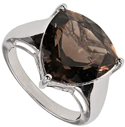 Harry Ivens Damen Ring 925/000 Sterling Silber Rauchquarz braun RW19