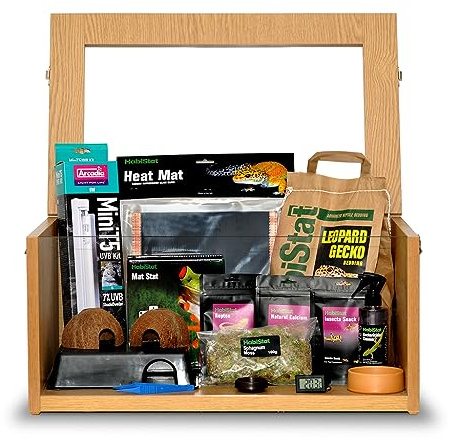 Habistat Leopard Gecko Starter Kit in Oak (Tall)