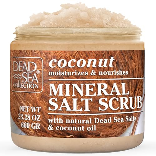Dead Sea Collection Body Scrub with Coconut Oil and Dead Sea Salt – Hydrating & Moisturising, Softening & Nourishing with Botanical Oils (660g)
