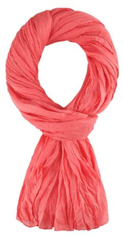 Allée du foulard - Sciarpa Scialle 100% cotone - Dimensione 110x200 cm – Rosa Papaia - Più di 40 colori Per uomo e donna. Sciarpa per tutte le stagioni.