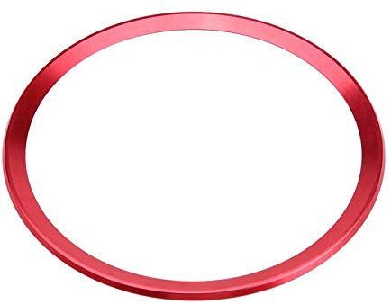 Rivestimento del coperchio del volante, rivestimento del coperchio dell'anello del volante dell'automobile in lega di alluminio per A1 Q5(Rosso)