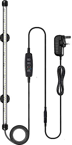 VARMHUS LED Aquarium Light, Color Changing Fish Tank Light with Timer for Sunrise and Sunset (48cm, Blue+White)