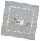 Ostern Hellgrau Tischdecke Tischläufer Deckchen Osterdeko Hasen Rosa 100% Polyester (30 x 30 cm Deckchen quadratisch)