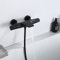 Homelody Grifo de Bañera Negro Grifería Bañera Termostática Montaje en Pared Grifo Monomando Mezclador con Botón de Seguridad 40℃ Grifo Ducha de Latón