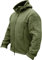 TACVASEN Herren Fleecejacke Military Outdoor Winddichte Jacke mit Kapuze, Gr. 3XL, Armeegrün