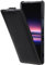 STILGUT UltraSlim Compatible with Sony Xperia 5 II Leather Case - Xperia 5 II Flip Case, Mobile Phone Case, Leather Case - Black