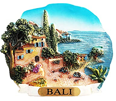 Bali Indonesien 3D-Kühlschrankmagnet, Souvenir, Geschenk, handgefertigt, Heim- und Küchendekoration, Bali-Kühlschrankmagnet-Kollektion