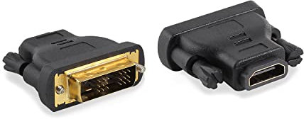 ACT Adaptateur DVI vers HDMI, Full HD 1080p @ 60Hz, DVI-D (18+1 pin) mâle vers HDMI Femelle, connecter PC à HDMI Moniteur/projecteur - AC7565