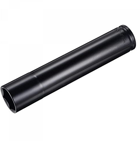 sourcing map Douille Impact 30mm 1/2 Empreinte Profondeur Traité thermiquement douille à choc CR-V Acier 200mm (8) Longueur 6 points Dimensions métriques