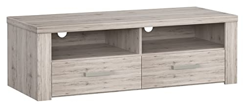 Newroom TV Lowboard Sandeiche TV Schrank Modern - 126,9x41x52 cm (BxHxT) - Fernsehtisch TV Board Rack - [Tammy.one] Wohnzimmer Wohnstube Büro