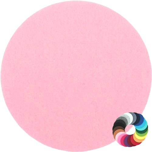Rundes Platzset Filzuntersetzer in 35cm, rosé (HF018) für Gläser, Essen, Tischdeko