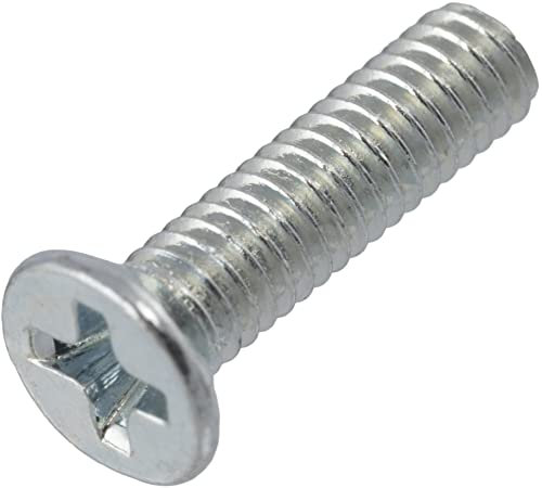 AERZETIX - C59621 - Satz von 100 Metallschrauben M2.5x10 mm mit senkkopf PH1 - DIN 965 - aus kohlenstoffstahl - härte 4.8 - verzinktes finish - zur befestigung von schrauben schraubendreher montage