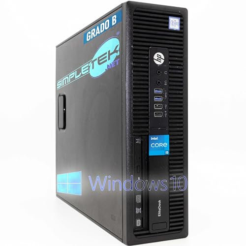 HP PC Fisso Computer Desktop 800 G2 SFF i5 6500 Seriale RS232 Windows 10 PRO Aziendale Ufficio Scheda Video Gaming Grafica editing video (Ricondizionato) (GPU 4GB, 4GB RAM SSD 120GB)