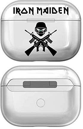 Head Case Designs Officially Licensed Iron Maiden A Matter Of Life And Death Album Covers Clear Hard Crystal Cover Compatible With Apple AirPods Pro Charging Case