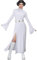 LIKUNGOU Leia Kostüm Weißes Kleid Robe mit Gürtel Halloween Karneval Cosplay Outfit für Frauen (L)