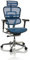hjh OFFICE Bürostuhl ergonomisch ERGOHUMAN GEN2 Originales Design, 24h Einsatz Bürosessel mit Flexibler Lordosenstütze, Netz Blau