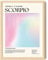 EXCOOL CLUB Ästhetisches Skorpion-Aura-Poster für Zimmer, 30,5 x 40,6 cm, Sternzeichen-Dekoration, rosa Skorpion-Geschenke für Frauen, spirituelle Bilder, Astrologie-Dekoration für Zuhause