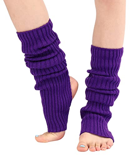 Damen Mädchen Ballettstulpen mit Fersenloch Beinwärmer Ballett Yoga Stulpen Legwarmer Beinstulpen ca. Stützstrümpfe Armstulpen