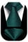 HISDERN Men's Dark Green Ties Wedding Tie Handkerchief Formal Business Necktie & Pocket Square Set