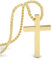 SERASAR Kreuz Halskette Herren mit Anhänger - 50cm Gold Schmuck Kette Vergoldete Geschenk idee für Männer Geburtstag Vater Tag Punk Rock Valentinstag