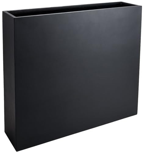 VIVANNO Pflanzkübel Raumteiler Sichtschutz Fiberglas ELEMENTO 100 anthrazit matt (100x117x30)
