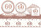 53Pcs Tableware Set - Rose Gold 60th Birthday Table Cloth, Napkins, Plates & Dinnerware for Her 60th Anniversary Party Supplies