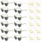 Herz Sonnenbrille Hochzeit Damen, 12 Stück Bride to Be Deko Sonnenbrille Herzform und 12 Team Tattoo Aufkleber, Party Brillen Herz Sonnenbrille Team Bride, Hippie Herzförmige Brille für Wedding Décor