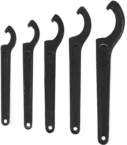 ZJIVQO 5PCS C-Shape Spanner Wrench Set for Coilover System (5 Size)