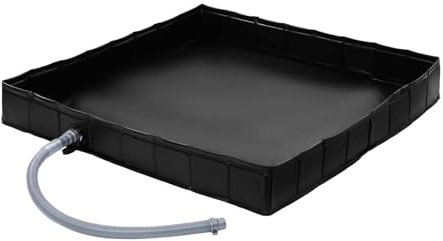 Wzxhew # Camping Shower Base Foldable Shower Base Portable Shower Pan Outdoor Privacy Shower Base Shower Base Camping Shower Floor Mat Shower Base For Camping Outdoor Show (Black, One Size)