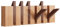 jamgeery Porte-manteau mural en bois de style piano, Porte Manteau avec 6 crochets rabattables Crochets Muraux pour une Entrée, Chambre, Salle de Bain