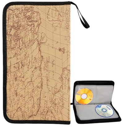 KEMUZ Porta CD, Porta CD di Archiviazione 80 Capacità Porta DVD Borsa, Custodia DVD Custodia Protettiva Portatile Molto Adatto per i Viaggi L'uso in Auto E Uso Domestico