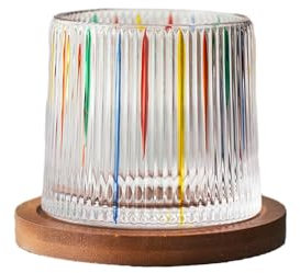 Copa de vino minimalista de 275 ml, diseño vertical pintado