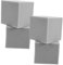 HEATSHAKING Lot de 4 Panneaux Muraux en Mousse Insonorisante pour Isolation Phonique Éponge Absorbante pour Studios Bureaux et Salles de Professionnel