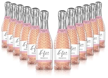 Kylie Minogue Signature Mini Prosecco Rosé, 12 X 20cl, Elegant Sparkling Rosé in a Heart-Emblazoned Bottle, Perfect for Gifting and Celebrations, Made in Italy