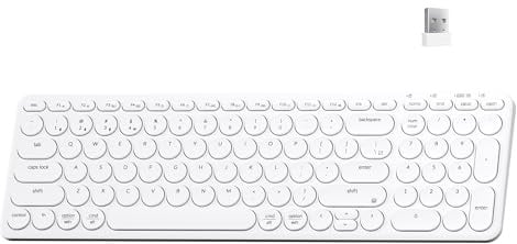Keychron B4 Pro Clavier sans fil ultra-fin 96 % Bluetooth 2,4 GHz Connexion filaire Clavier numérique Lanceur Compatible Mac Windows Linux Blanc Ivoire