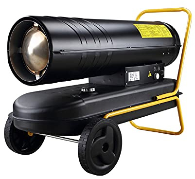 Energy Efficient Heaters,Industrial Diesel Fan Space Heater, 20kw Tubular With Built In Portable Wheeled Remote Control Ipx4 Waterproof For Garage Workshop Greenhouse Shed Farm Dua