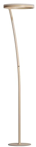Fischer & Honsel Stehleuchte, Sirko | sandfarben| H: 177,00 cm, D: 40,00 cm| mit Taster stufenlos dimmbar| Farbtemperatureinstellung 3 Stufen | 1x LED 30W 2700/3350/4000 K | 3600 lm