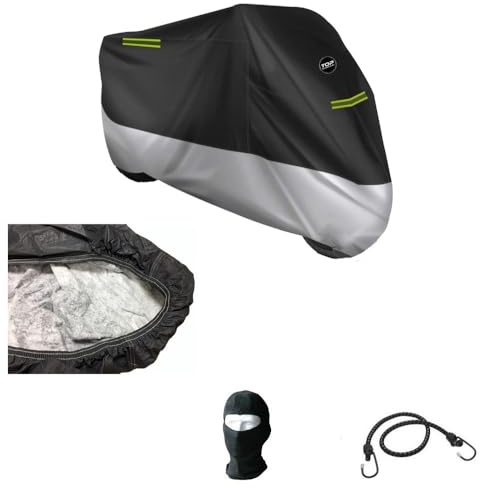 TELO COPRI MOTO BICOLORE COPERTURA FELPATO CAPPOTTA IMPERMEABILE ANTIGRANDINE 250G MOTO SCOOTER E MAXIMOTO CON PARABREZZA/CUPOLINO+BAULETTO COMPATIBILE CON C AGIVA PRIMA 50
