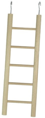 Elmato 10092 Sittichleiter Holzleiter Vogel 5 Sprossen, 24x8cm 2 Stück