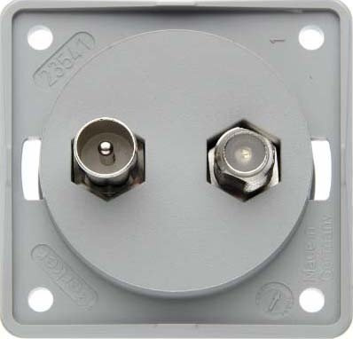 Toma TV box TV/SAT Integro gris