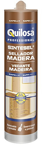 Quilosa Sintesel Madera - Sellador en base acuosa para juntas de madera, color sapelly