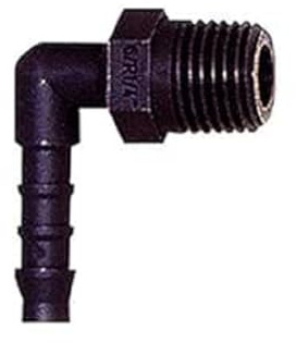 RIEGLER 110981-32.361 Winkel-Einschraubstutzen, R 1/2 a., für Schlauch LW 8 mm, PA 6, 1Stk